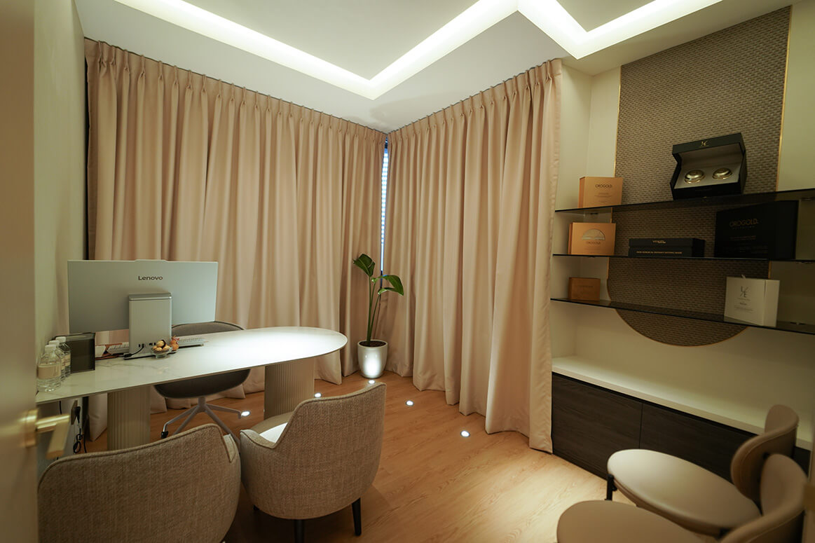 Consultation room with ambient lighting