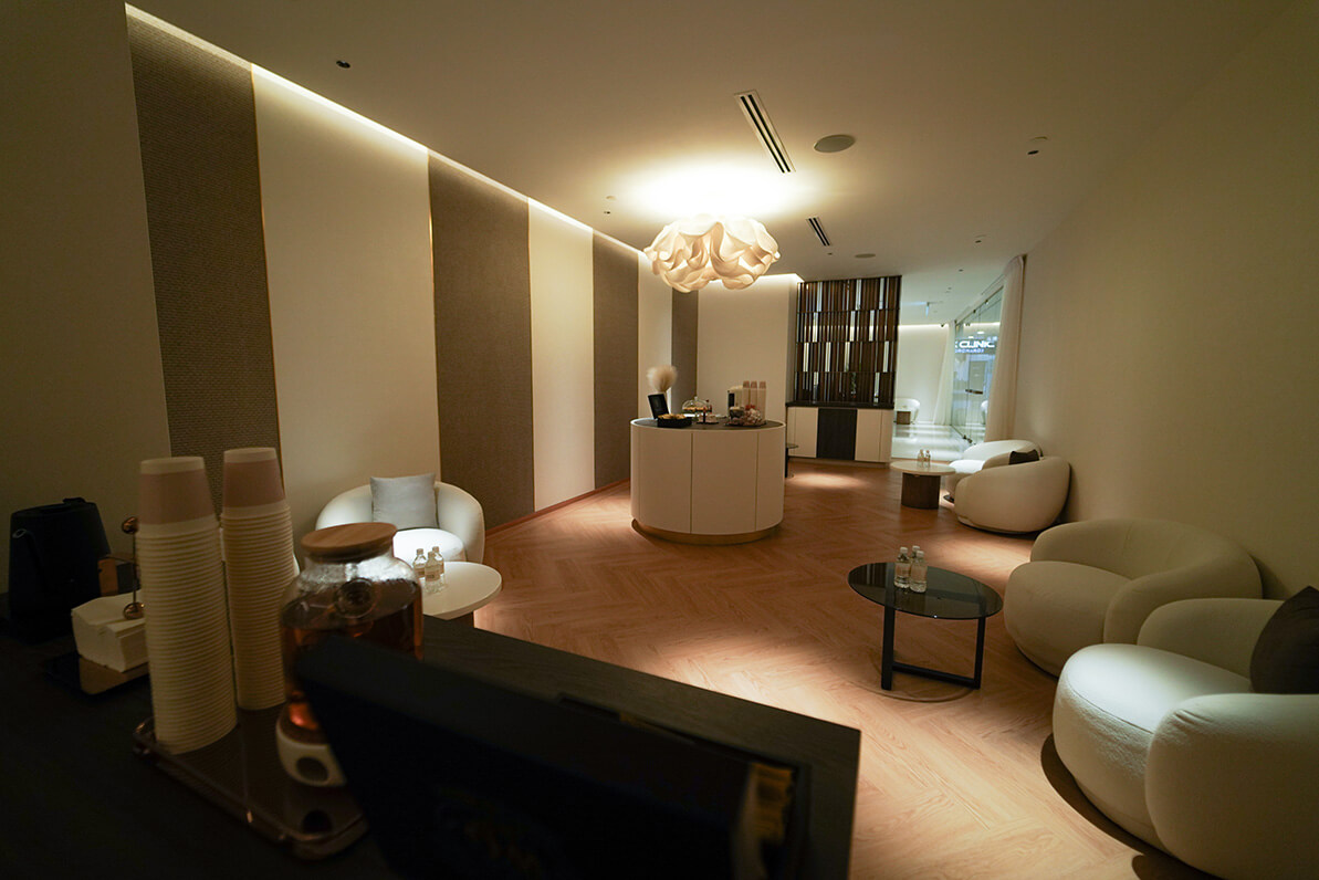 Waiting room with ambient lighting